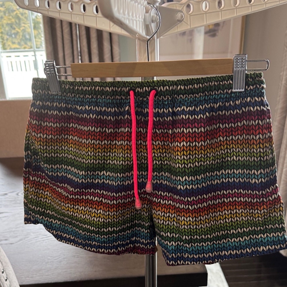 Vibrant Patterned Men's Swim Trunks